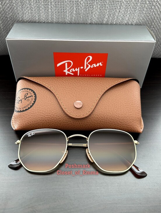 Ray-Ban Hexagonal Gradient Brown RB3548 NEW Unisex main image 7